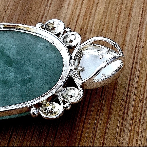 $82  Designer Estate Pendant Sterling Silver   Marked GSJ 925 China - Picture 6 of 7